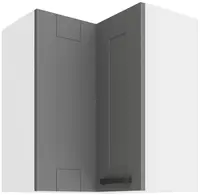 Horní rohová skříňka Luna 60x60 GN-72 2F (90°) Barva korpusu: Bílá, Barva dvířek: Dust Grey