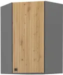 Horní rohová skříňka Ava 60x60 GN-90 1F (45°) Barva korpusu: Antracit, Barva dvířek: Dub Artisan