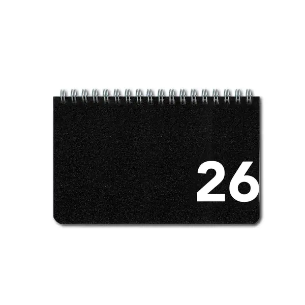 Diář týdenní na šířku 160 x 100 mm, černý