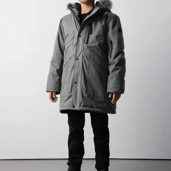 Dětská zimní bunda Coccodrillo šedá barva, OUTERWEAR BOY JUNIOR
