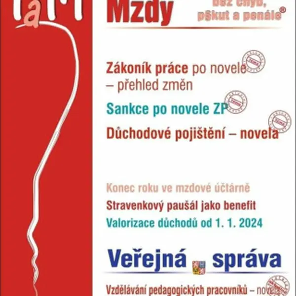 Práce a mzdy 1/2024 – Práce na dálku a dohody - Ladislav Jouza, Olga Bičáková, Eva Dandová, Richard W. Fette..., Drexlerová Jana