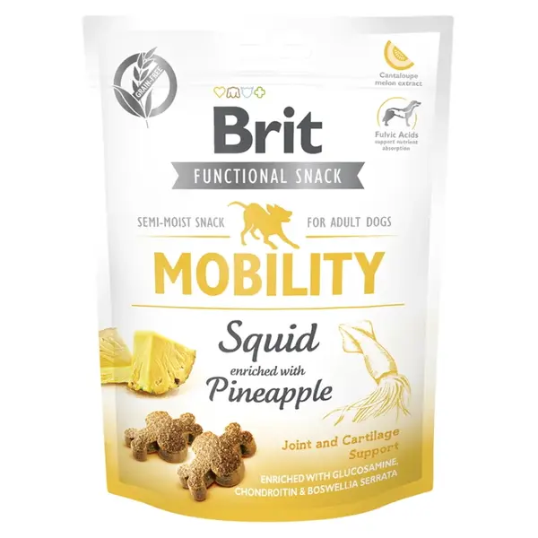 BRIT Care Functional Snack Mobility Squid s olihní a ananasem pro psy 150 g