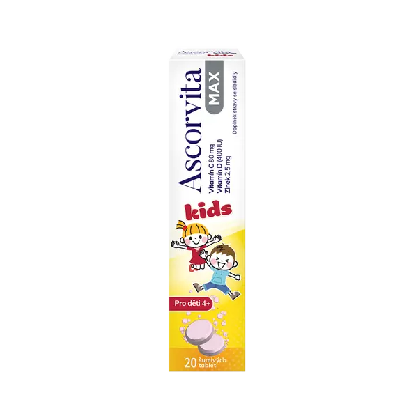 ASCORVITA Max Kids 20 šumivých tablet