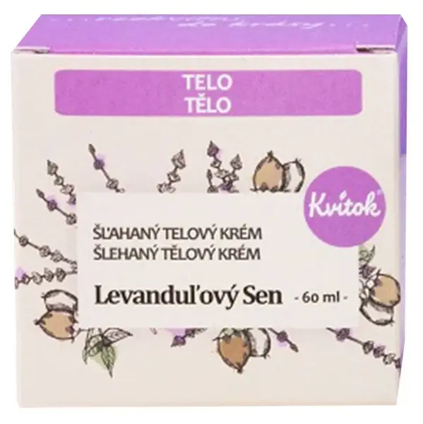 KVITOK šlehaný tělový krém Levandulový sen 60 ml