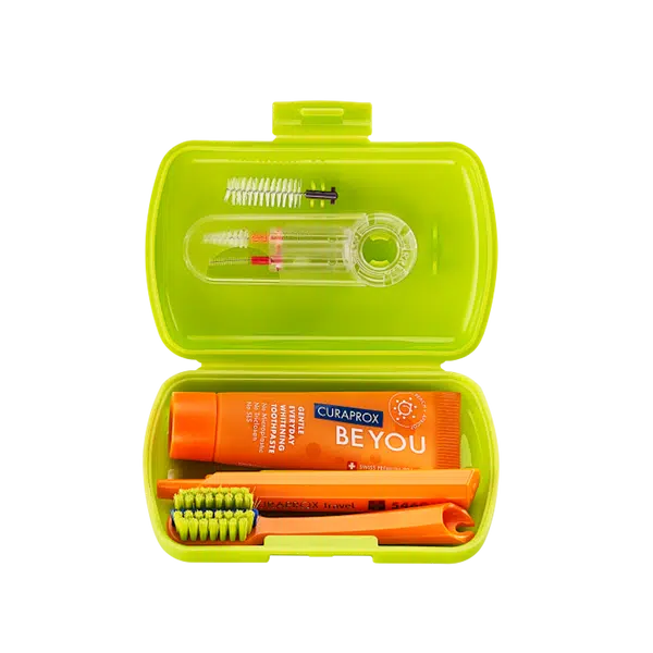 CURAPROX Travel set ORTHO zelený 1 kus