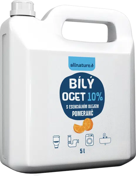 Allnature Bílý ocet 10 % s vůní pomeranče 5 l
