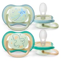 PHILIPS AVENT Šidítko ultra air noční 0-6m chlapec 2 kusy