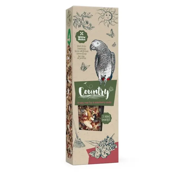 WITTE MOLEN Country Sticks tyčinky pro velký papoušky 140 g