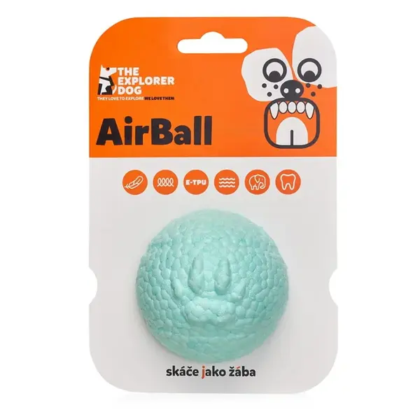 EXPLORER DOG AirBall Tyrkysový míček pro psy 8 cm