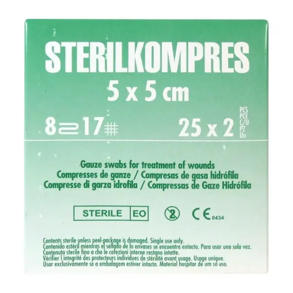 STERILKOMPRES 5x5 25x2 ks