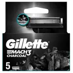 GILLETTE Mach3 Náhradní hlavice Charcoal 5 kusů