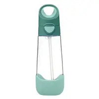 B.BOX Láhev na pití s brčkem emerald forest 9m+ 600 ml