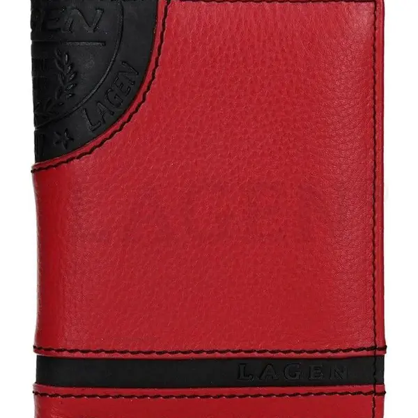 Pánská kožená peněženka Lagen LG-1813 Red/black
