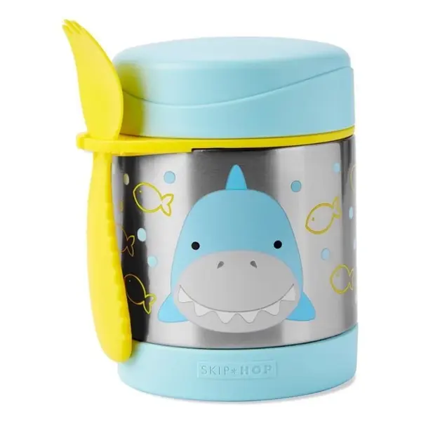 SKIP HOP Zoo termoska na jídlo se lžičko/vidličkou žralok 12 m+ 325 ml