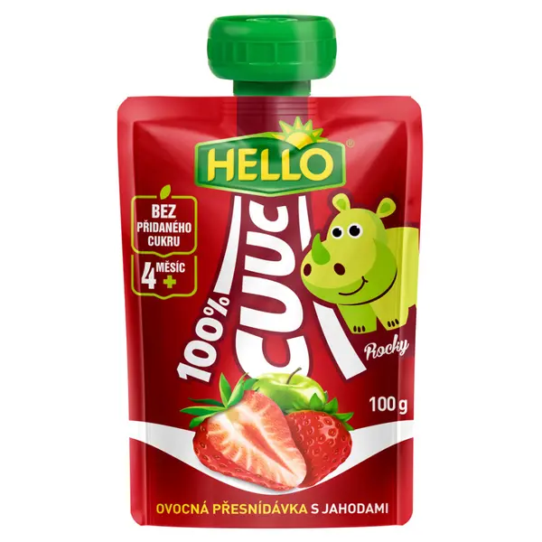 HELLO Cuuc kapsička s jahodami 100 g x 12 kusů