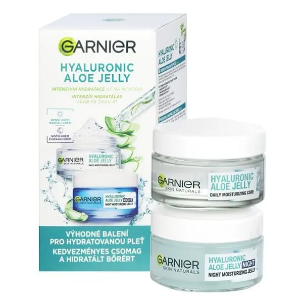 GARNIER Skin Naturals Hyaluronic Aloe Denní pleťový gel 50 ml + Noční pleťový gel 50 ml