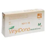 DONA Rukavice vyšetřovací vinyl bezprašné velikost M 100 kusů