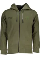 US GRAND POLO MEN'S GREEN ZIP SWEATSHIRT
