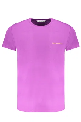 TRUSSARDI PURPLE MEN'S SHORT SLEEVE T-SHIRT