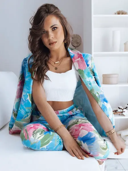 Dámský blejzr BLOOMING MEADOW Barva tyrkysová DSTREET