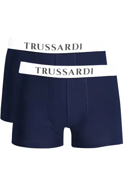 TRUSSARDI MEN'S BLUE BOXER