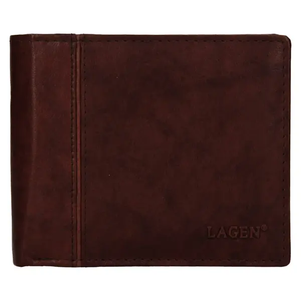 Pánska kožená peňaženka Lagen Levi - hnedá
