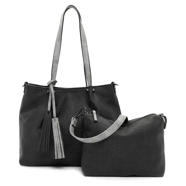 Dámska 2v1 kabelka Emily & Noah Chloe - čierna