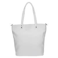 Dámska kožená kabelka Italia Elena - bílá