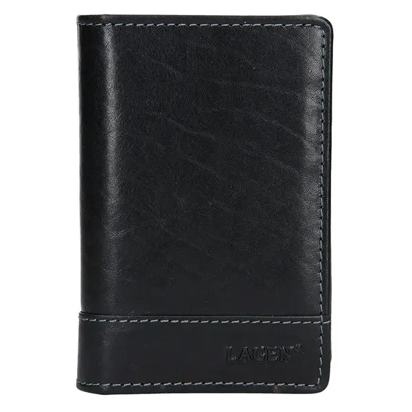 Pánské kožené pouzdro na doklady Lagen Sebastian - černá