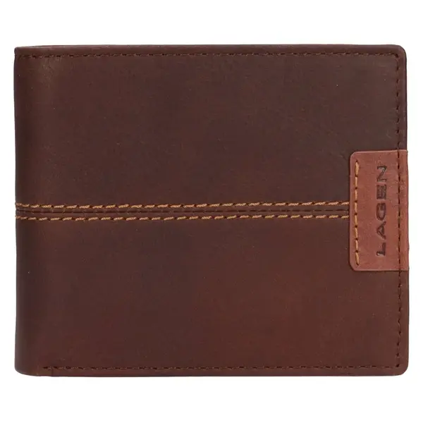 Pánska kožená peňaženka Lagen Arnaud - hnedá