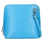 Dámska kožená crosbody kabelka Italia Sima - modrá