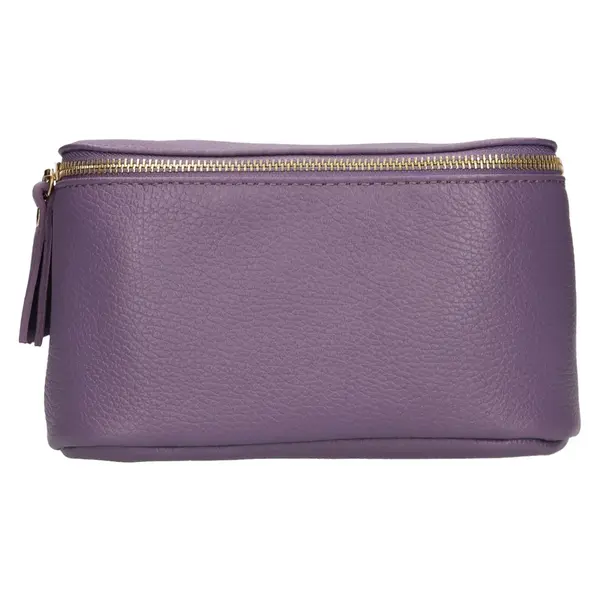 Dámská kožená ledvinka Italia Milagros - tmavě fialová