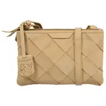 Dámská crossbody kožená kabelka Burkely Riaka - béžová