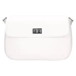 Dámská kožená crossbody kabelka Italia Arabela - bílá