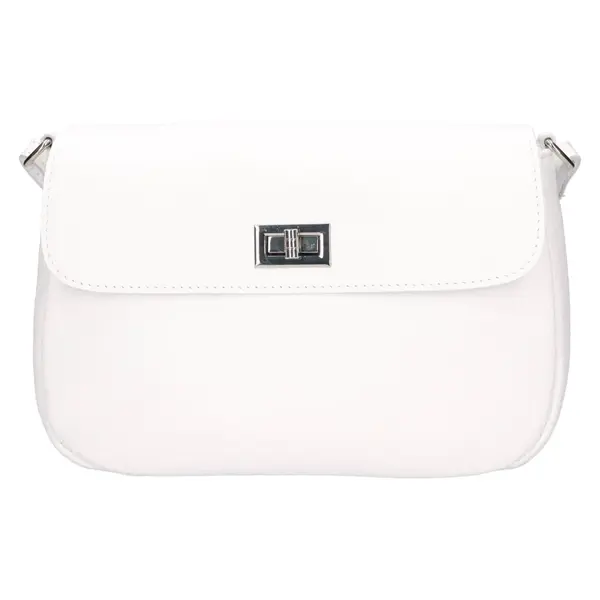 Dámská kožená crossbody kabelka Italia Arabela - bílá
